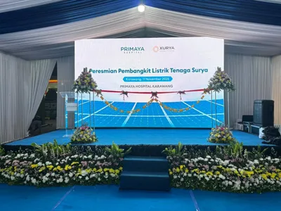 Dekorasi Peresmian PLTS — RS Primaya Karawang