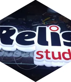 Neon Box Akrilik Bentuk Custom 1 Sisi