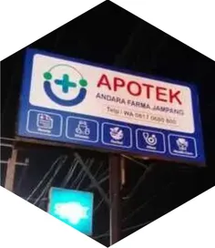 Neon Box Backlite Bentuk Kotak 2 Sisi